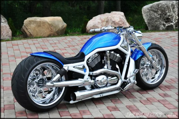 harley-davidson-v-rod-blue by Fredy