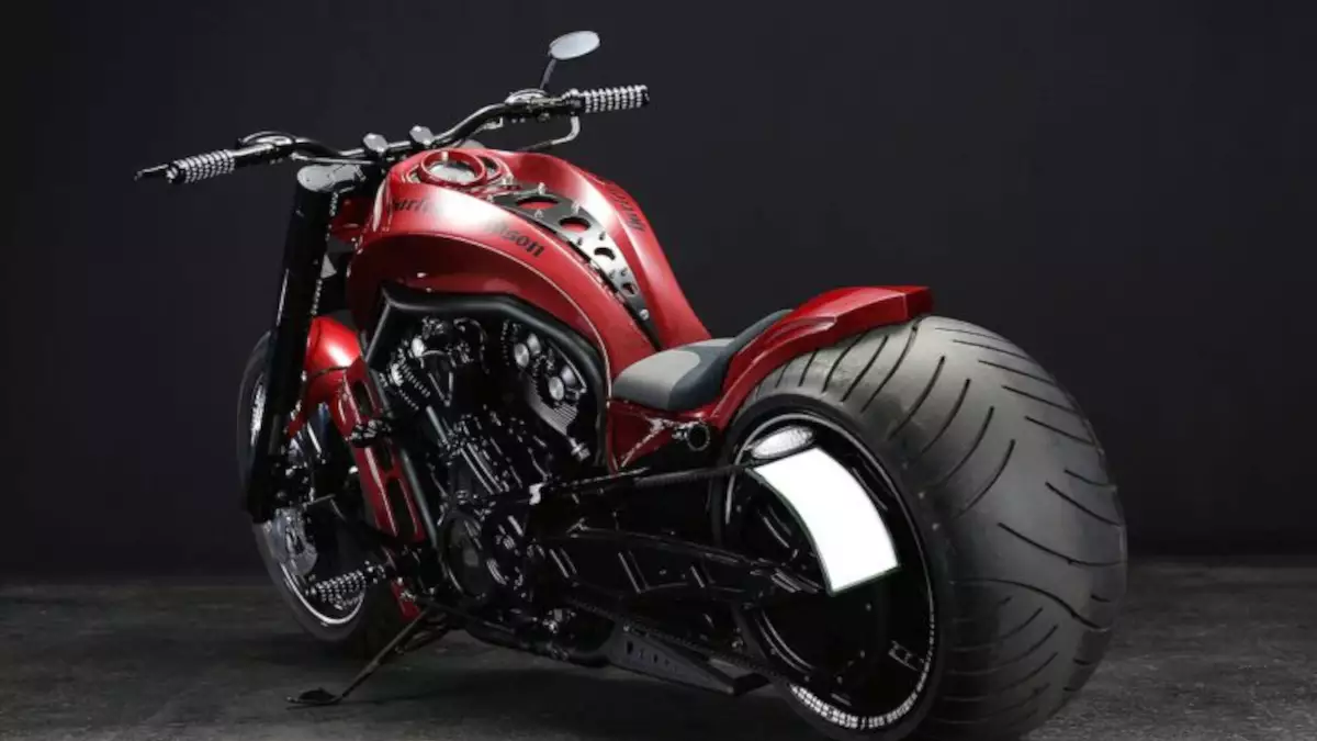 Harley V Rod bike ‘Neon’ by Bad Land