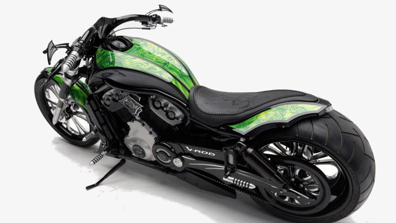 Harley Davidson V Rod ‘Neon Black’ by Pega Custom