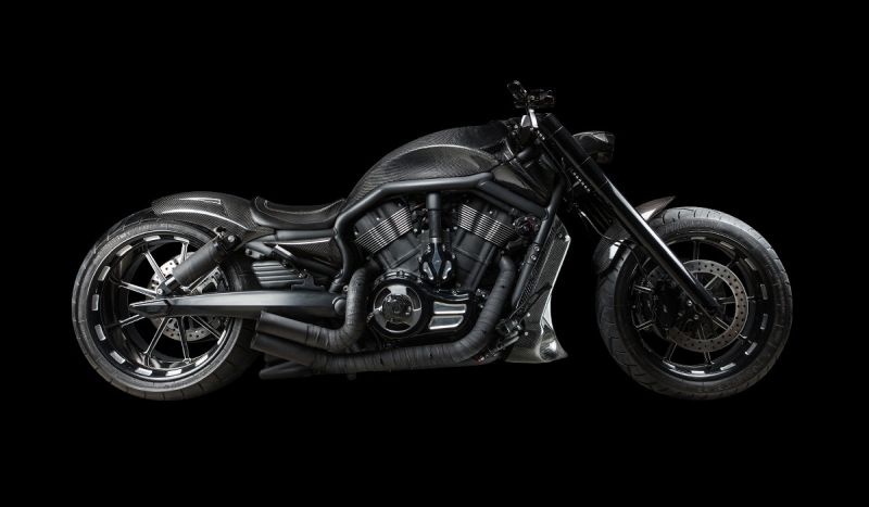 Harley Davidson V Rod muscle ‘Carbon’ by Gaz Custom