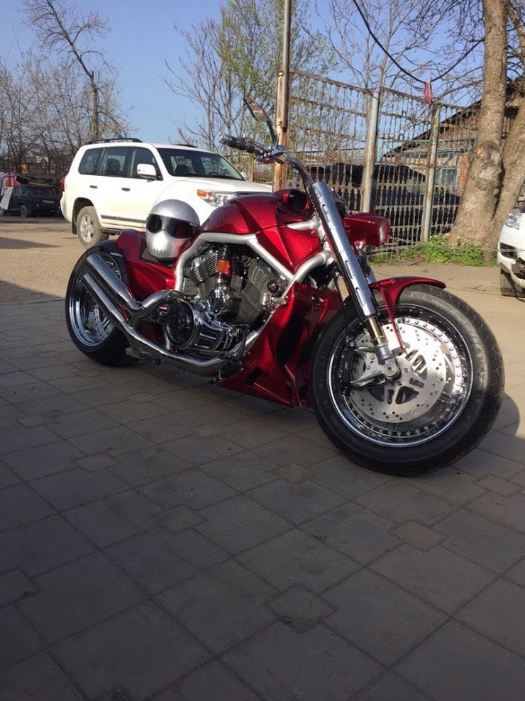 Harley V Rod Night Rod Special ‘Chrome Cherry’ by Gaz Custom