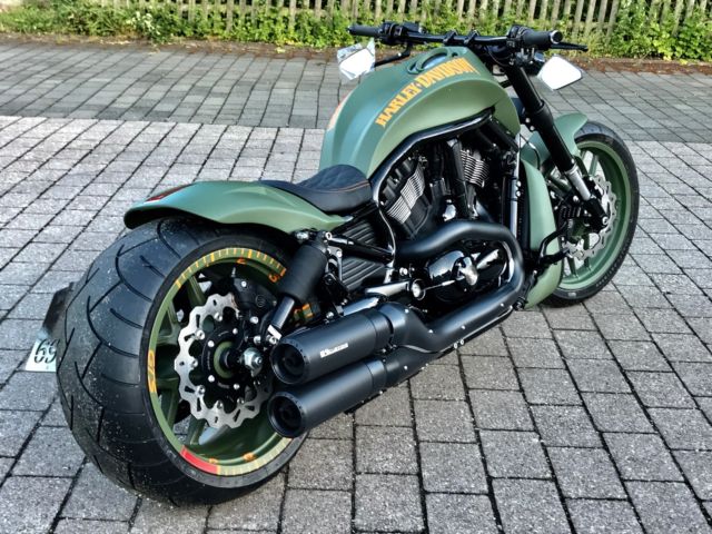 Harley Davidson Night Rod ‘GreenDenim’ by 69 Customs