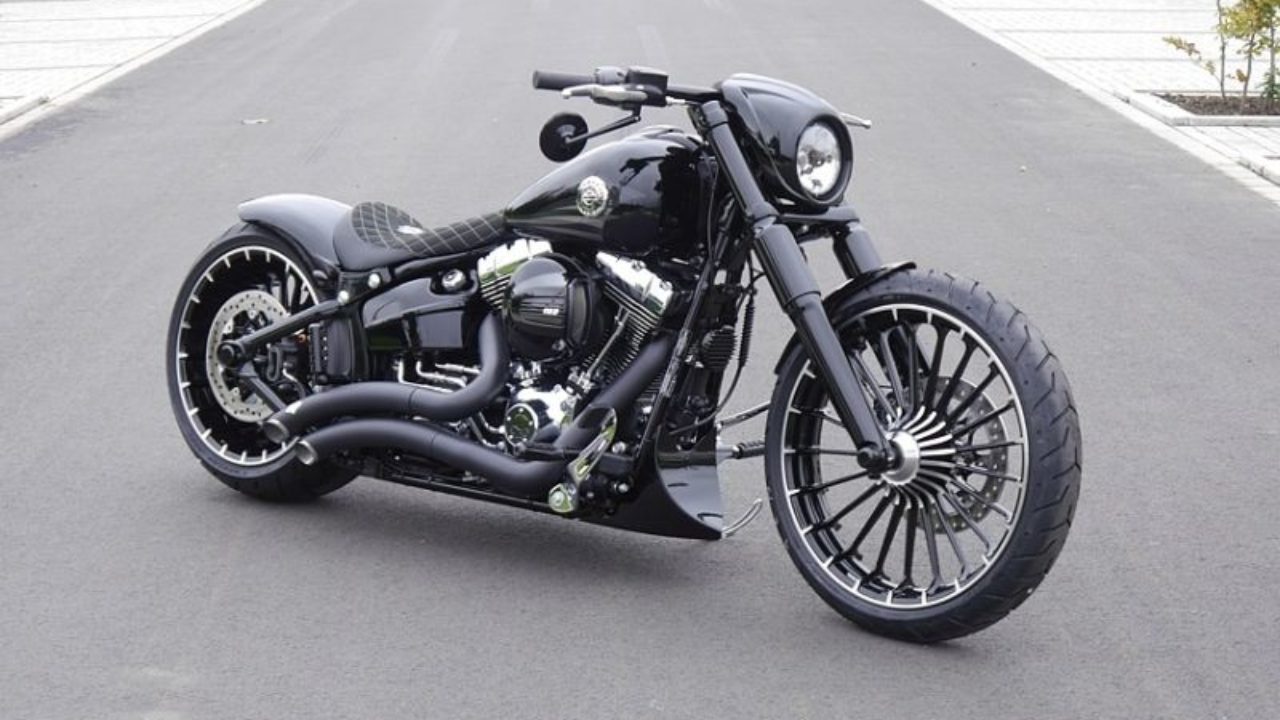 Harley Davidson Softail Breakout Flatout By Ms Biketec Dark Kustom Custom Bikes