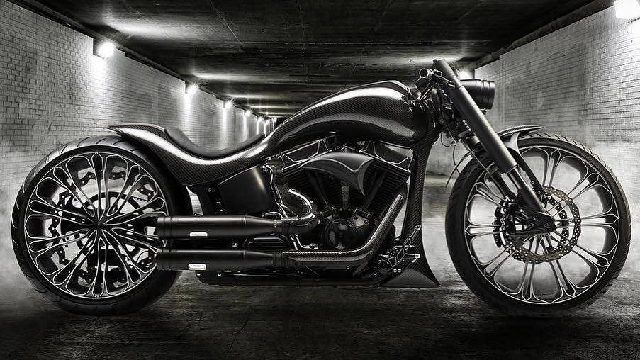 Harley Davidson Softail Slim "Carbon" by Gaz Custom - DARK ...