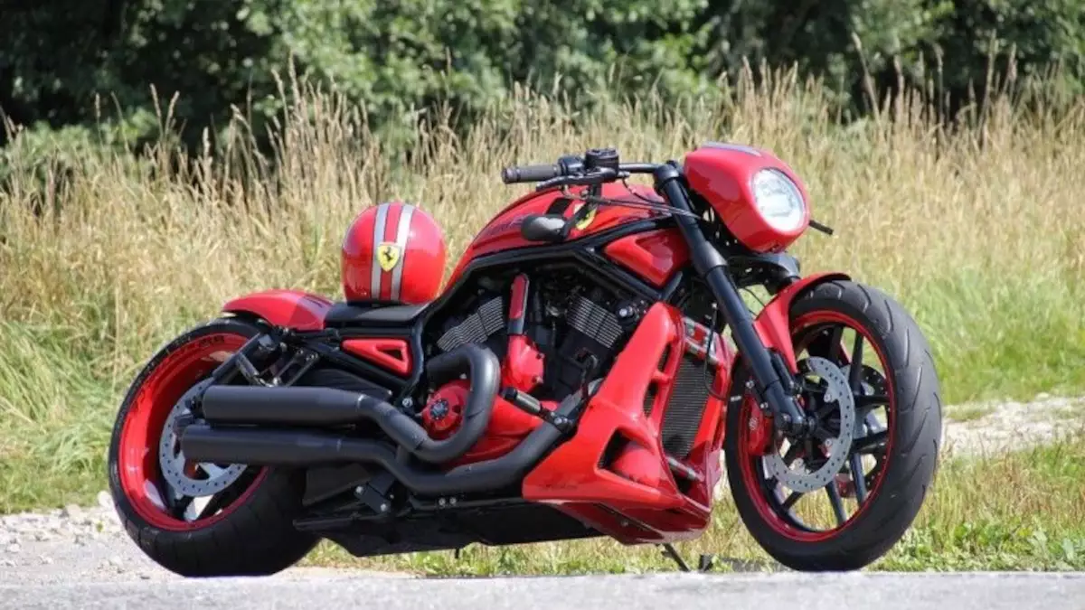 Harley Davidson Night Rod custom Ferrari by Cult-Werk