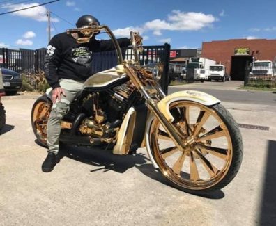 Harley-Davidson VRod custom Gold by Pega Custom Cycles 03