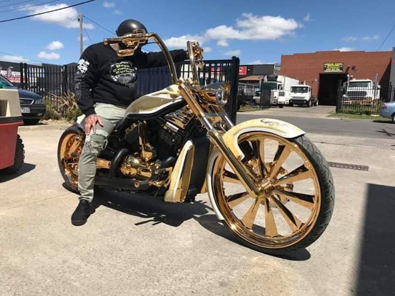 Harley-Davidson VRod Ape Hanger “Gold” by Pega Custom Cycles