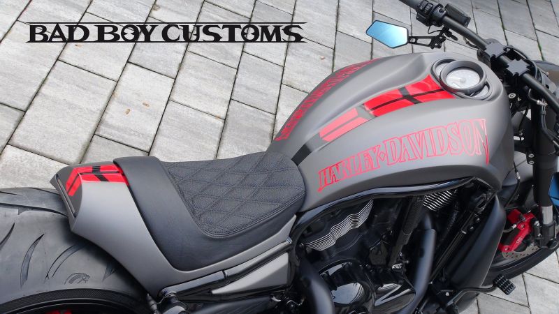 Harley Night Rod Custombike MattRed by Bad Boy Customs