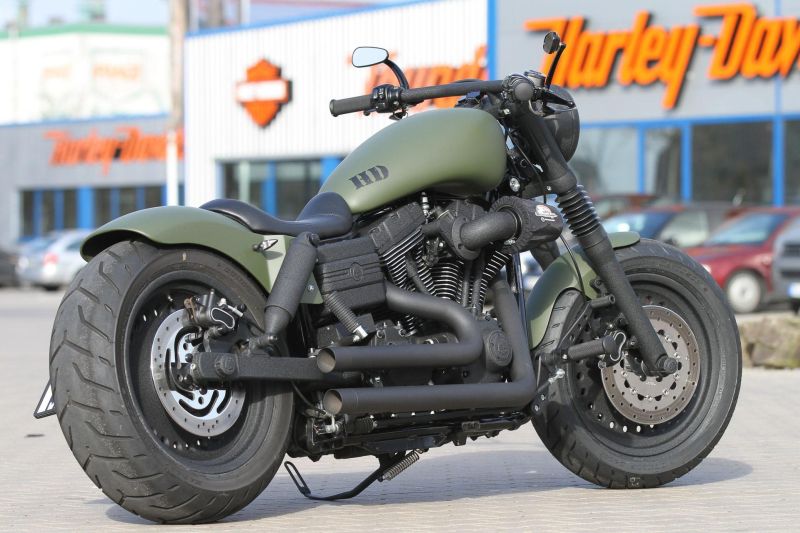Harley Davidson Dyna Custom Fat Bob “Military” by Thunderbike