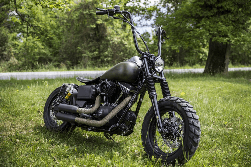 Harley Davidson Dyna Ape Hanger “Military” by Bündnerbike