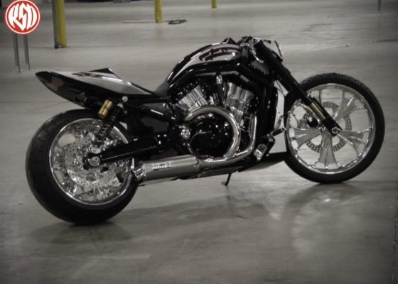 Harley Davidson v rod cafe racer custom by roland sands