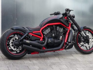 Harley-Davidson V-Rod muscle custom “Red2” by Bad Boy Customs