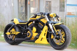 Harley-Davidson VRod custom 'Lemon' by SQ Custom Harley-Davidson night rod lime sq custom 06