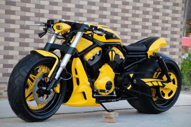 Harley Davidson Vrod Custom Lemon By Sq Custom 8870