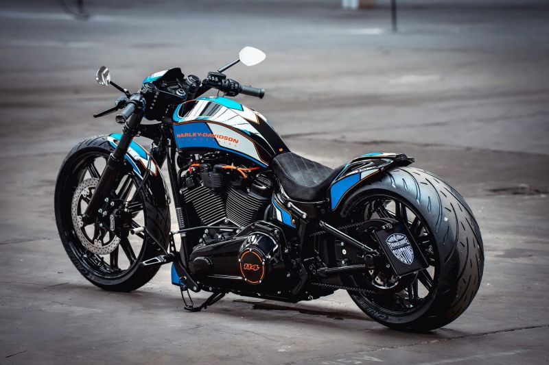 Customized Harley-Davidson Softail Breakout motorcycles by Thunderbike