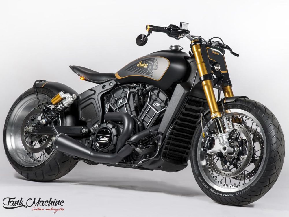 Indian Scout "Bobber" Exhaust Custom by Tank Machine - Review 2020