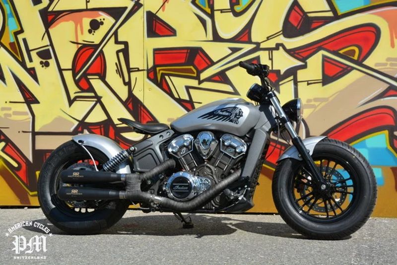 Indian Scout bobber ‘Greyhound’ by PM American Cycles