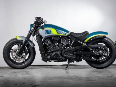 Indian Scout motorcycles "NEON #01" by Tank Machine