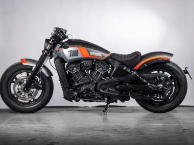 Indian Scout limited series "NEON #03" by Tank Machine