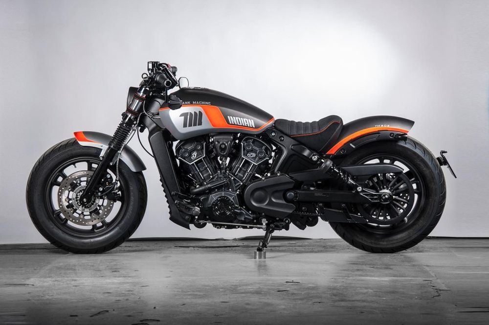 Indian Scout limited series “NEON 03” by Tank Machine