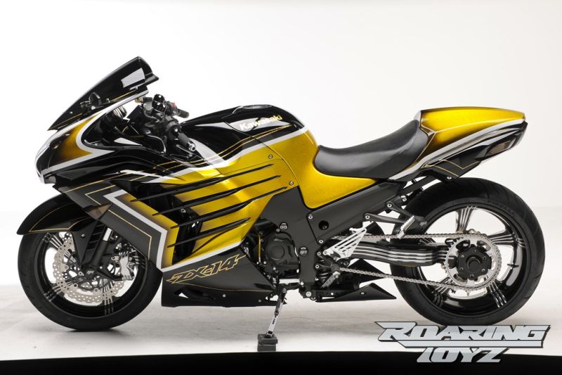 ▷ Kawasaki Ninja ZX-14 Custom Single-Sided Swingarm by Roaring Toyz