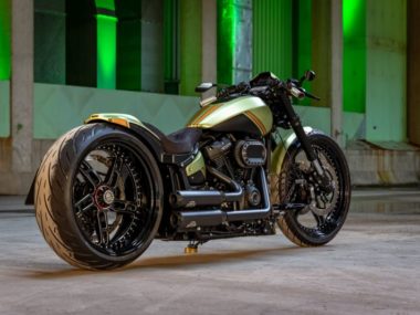Harley-Davidson FXDR 'Golden Lime' customized by Thunderbike