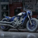Indian Scout Bobber 'Custom Blue' by Hollister's MotorCycles