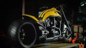 The Yellow Beast with a Big Monster rear tire