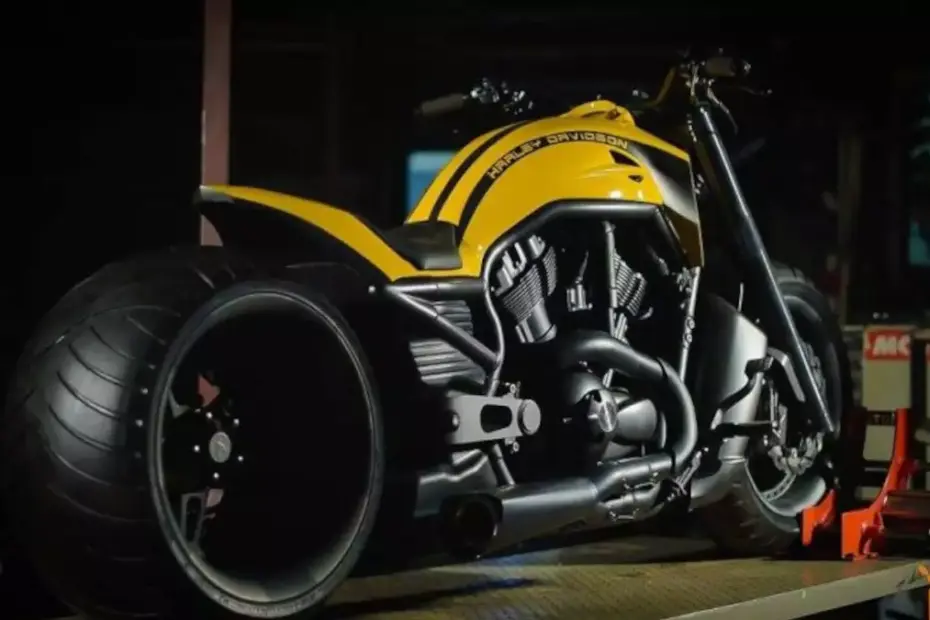 The Yellow Beast with a Big Monster rear tire