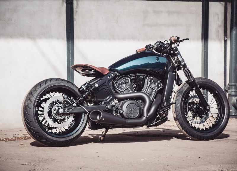 Indian Scout 240 ‘Petrol’ by Tank Machine