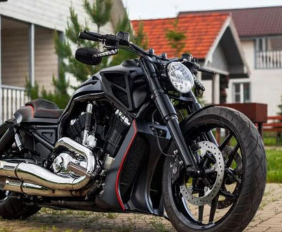 Harley-Davidson VRod ‘RedLines’ by Allvrods panoramic