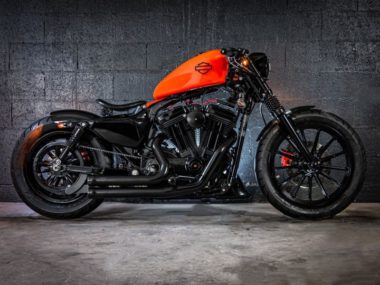 Harley Davidson Iron 883 'Orange & Black' by Melk motorcycles