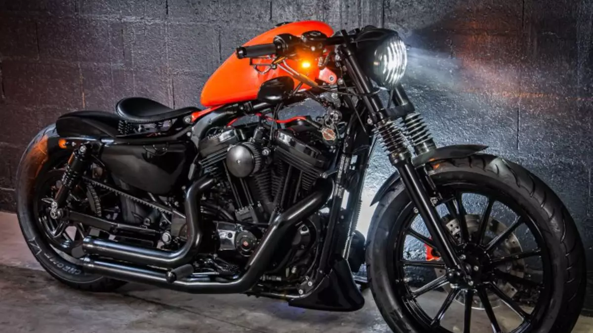 Harley Davidson Iron 883 'Orange & Black' by Melk motorcycles