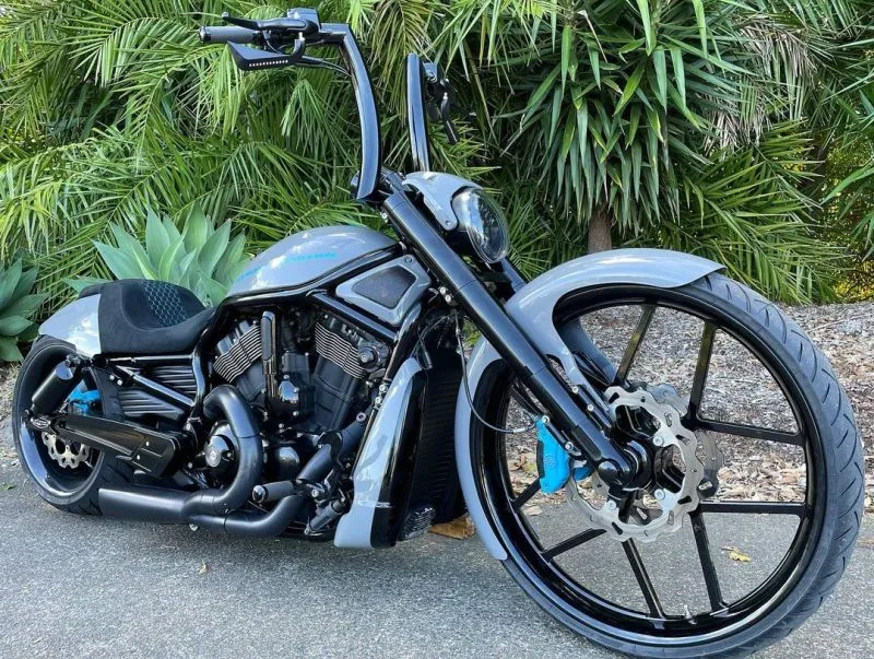 Harley-Davidson-V-Rod-Ape-hanger-by-Quality-customs