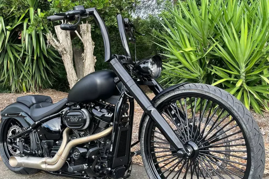 Harley Breakout with apes modified in Australia