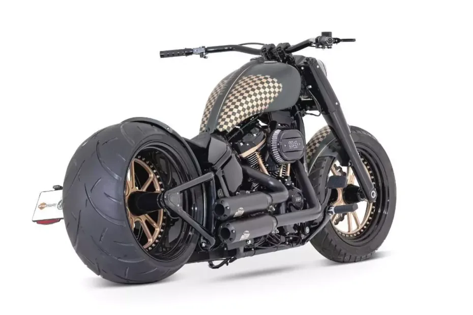 The Bündnerbike model based on a Harley-Davidson Fat Boy