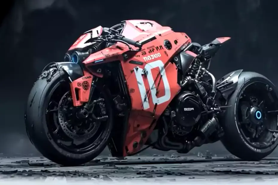 AI-Designed Cyberpunk Motorcycle